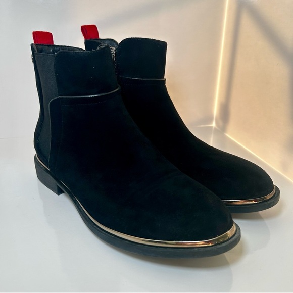 Aqua Flex Women’s Black Ankle Boots, Side Zipper, Size 36 - Picture 4 of 11